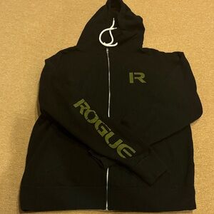 Rogue Black Hoodie with Olive Logo
